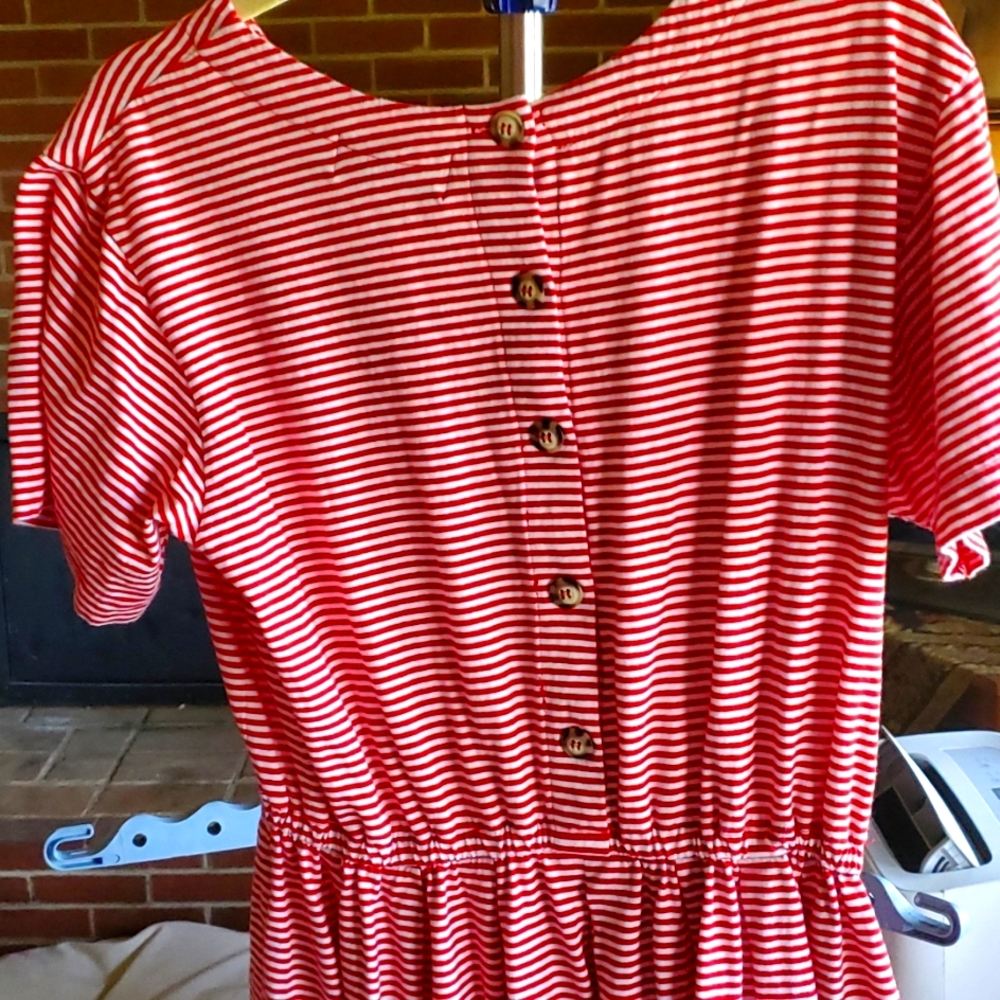 Woman's Red dress with matching jersey jacket.  Very cute
